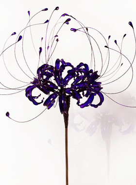 繁花半夏原创设计紫色彼岸花发簪复古簪子发钗头饰古风发饰礼物女