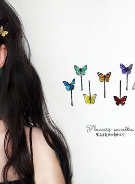 原创设计小蝴蝶一字夹刘海夹发夹侧边夹合集森系日常百搭女