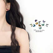 小蝴蝶15mm耳钉合集S925纯银防过敏精致可爱小巧立体耳饰礼物