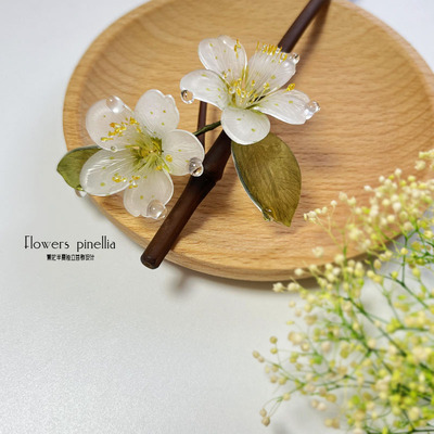 梅花樱花海棠花发簪古风清新
