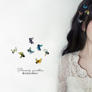 超小迷你蝴蝶边夹合集bjd娃娃头饰2cm小蝴蝶可爱侧边发夹