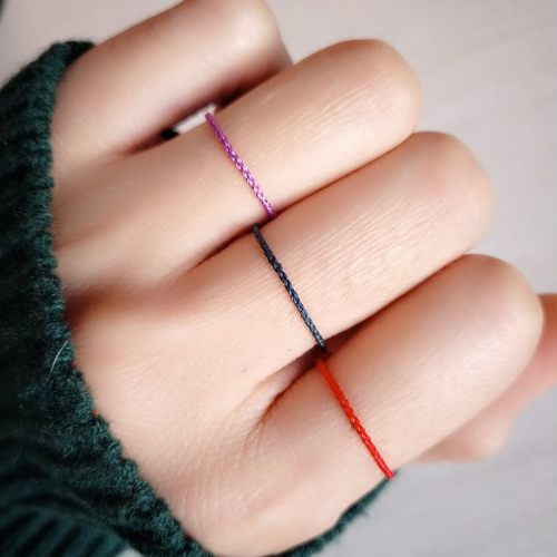 手工编织极细0.4红绳隐形戒指可调节素绳指环女鹿晗同款戒指包邮