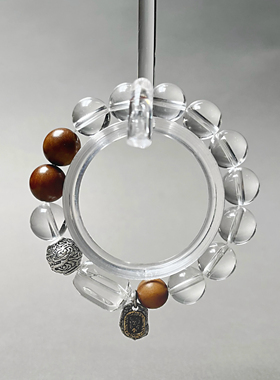 净化天然白水晶转运珠手链