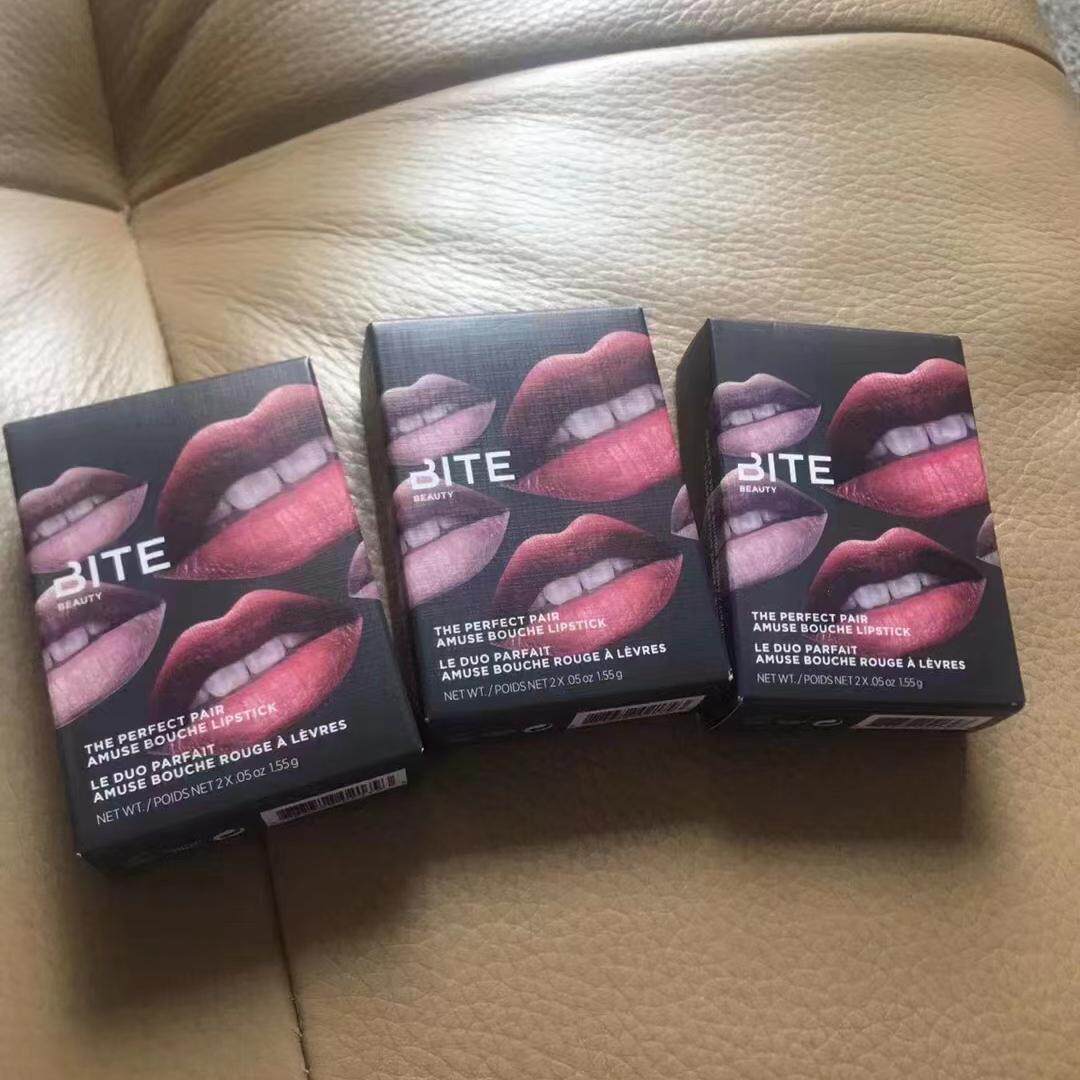 BITE 哑光滋润口红两支装子弹头有机口红 美代正品