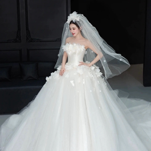 真爱婚纱-抹胸 小个子婚纱 仙女 公主裙婚纱主纱小个子婚纱 显高