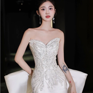 真爱婚纱-鱼尾 高端鱼尾韩式气质鱼尾绑带 高级耐看气质迎宾 主纱