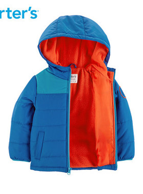 Carters 男童秋装新款时尚撞色夹棉加厚外套儿童装CL218853