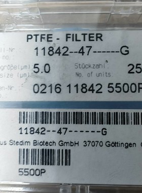 PTFE滤膜，型号11842-47-G， 维修/咨询