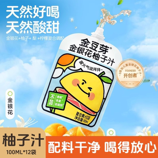 金豆芽 金银花柚子汁茶儿童饮料开袋即饮中秋送礼礼盒分享装饮品