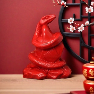 朱砂巳酉丑三合局摆件十二生肖蛇鸡牛三合贵人高档家居办公室招财