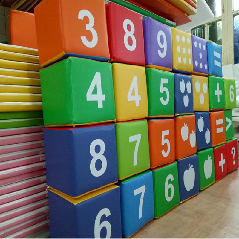 12早教中心软体数字凳积木圆形凳子软包字母凳幼儿园积木玩具海绵