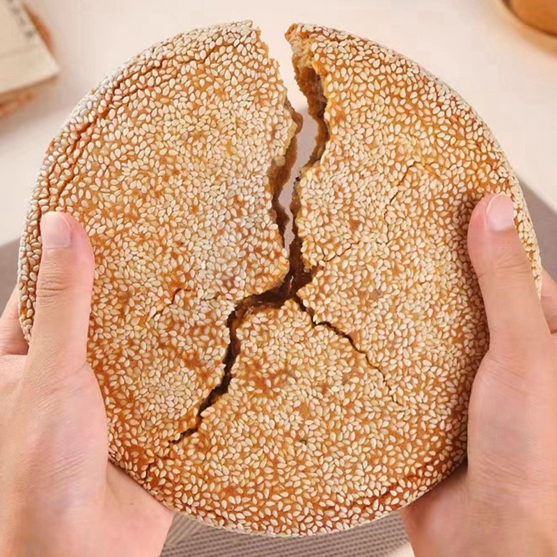 老牌麻饼500g袋湖南美食特产休闲零老式传统手工糕点心饼五仁月饼