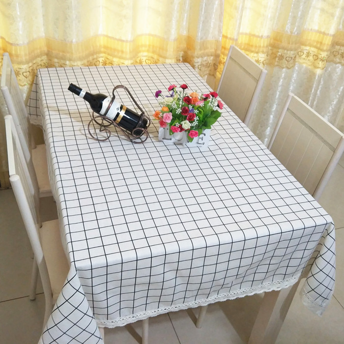 书桌田园棉麻长方形茶几布布