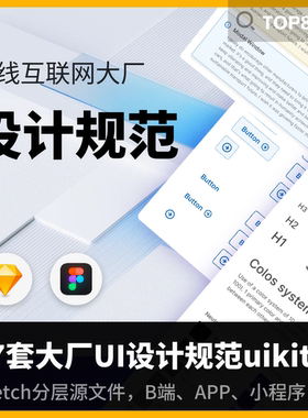 B端UI设计规范全套组件库Uikit大厂后台APP移动端控件素材S028