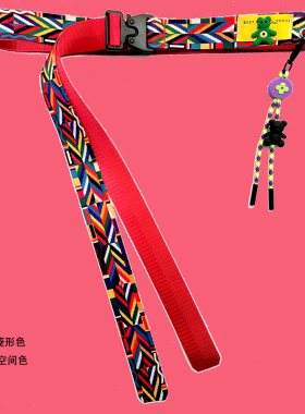 嘉斯青年印花帆布插口嘻哈腰带