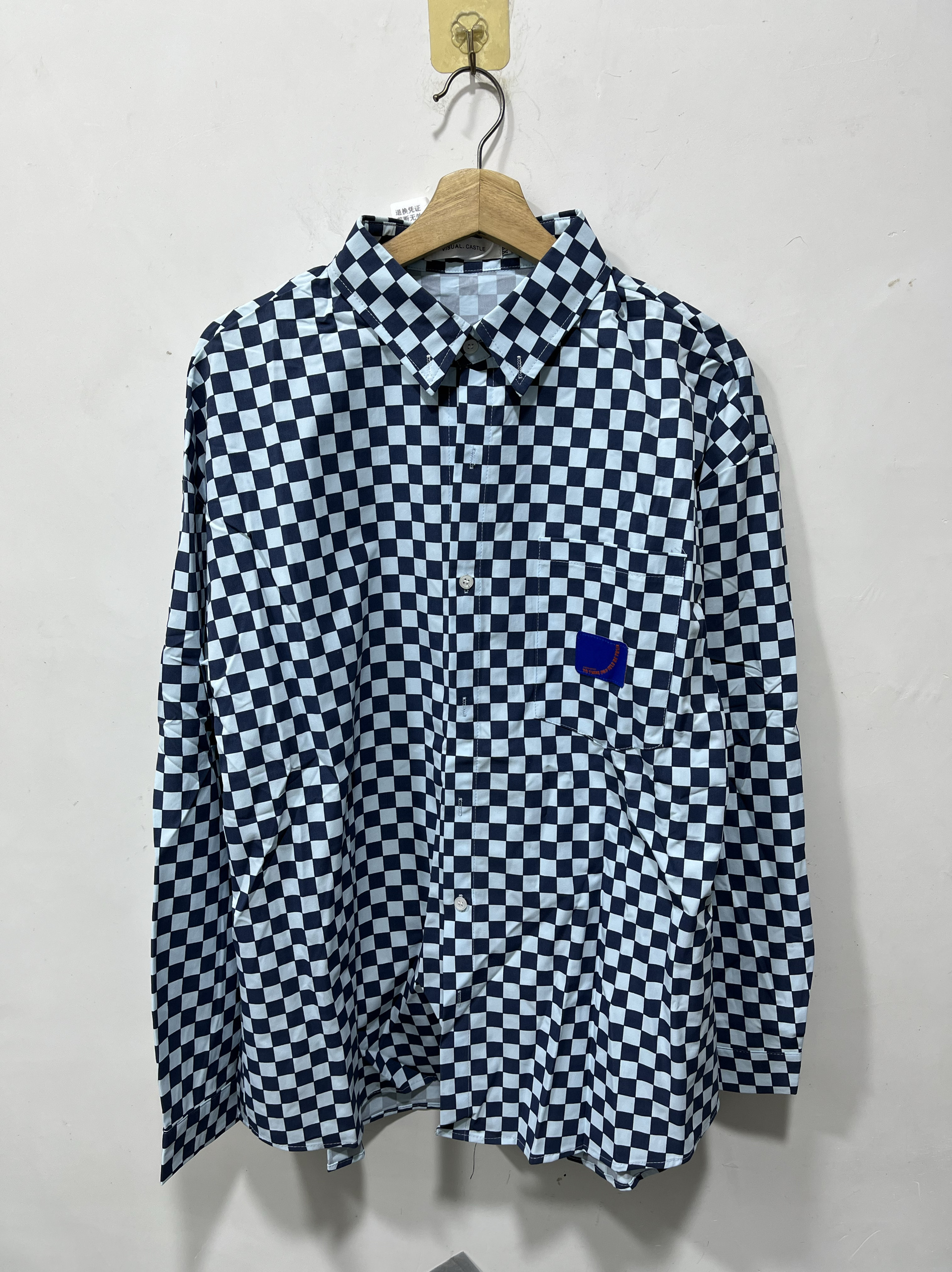 亏本清货加肥加大码男装长袖衬衫休闲潮牌宽松大号棋盘格子衬衣