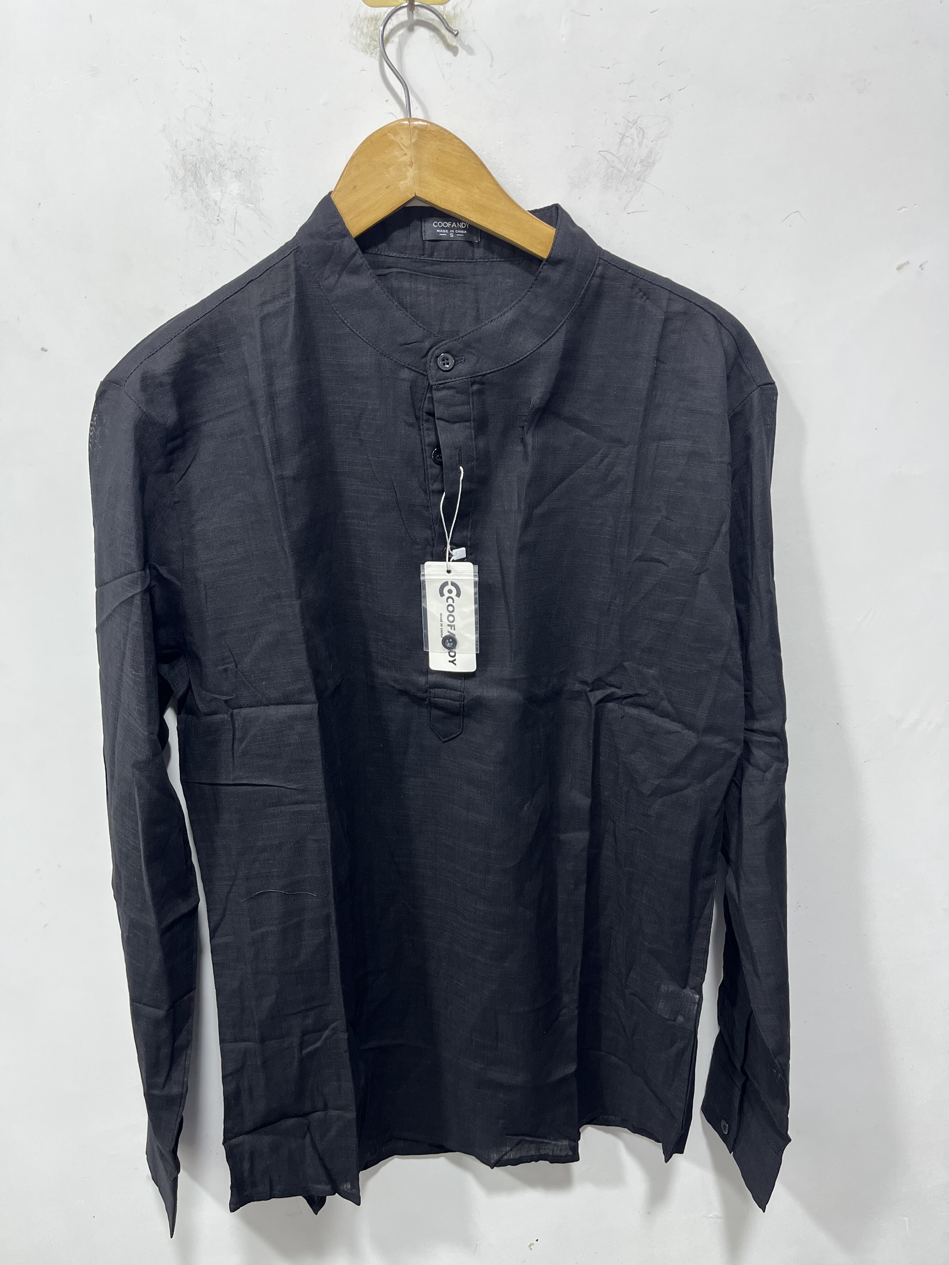 亏本清货春秋加肥加大码男装宽松休闲长袖衬衣棉麻薄款套头衬衫