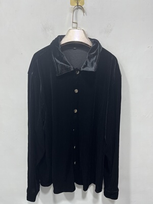 亏本清货春秋款加肥加大码男装丝绒衬衫外套宽松休闲长袖衬衣