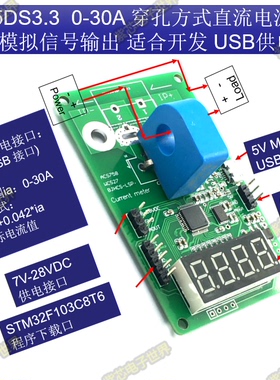 TBC15DS3.3 0-30A穿孔型直流电流显示表