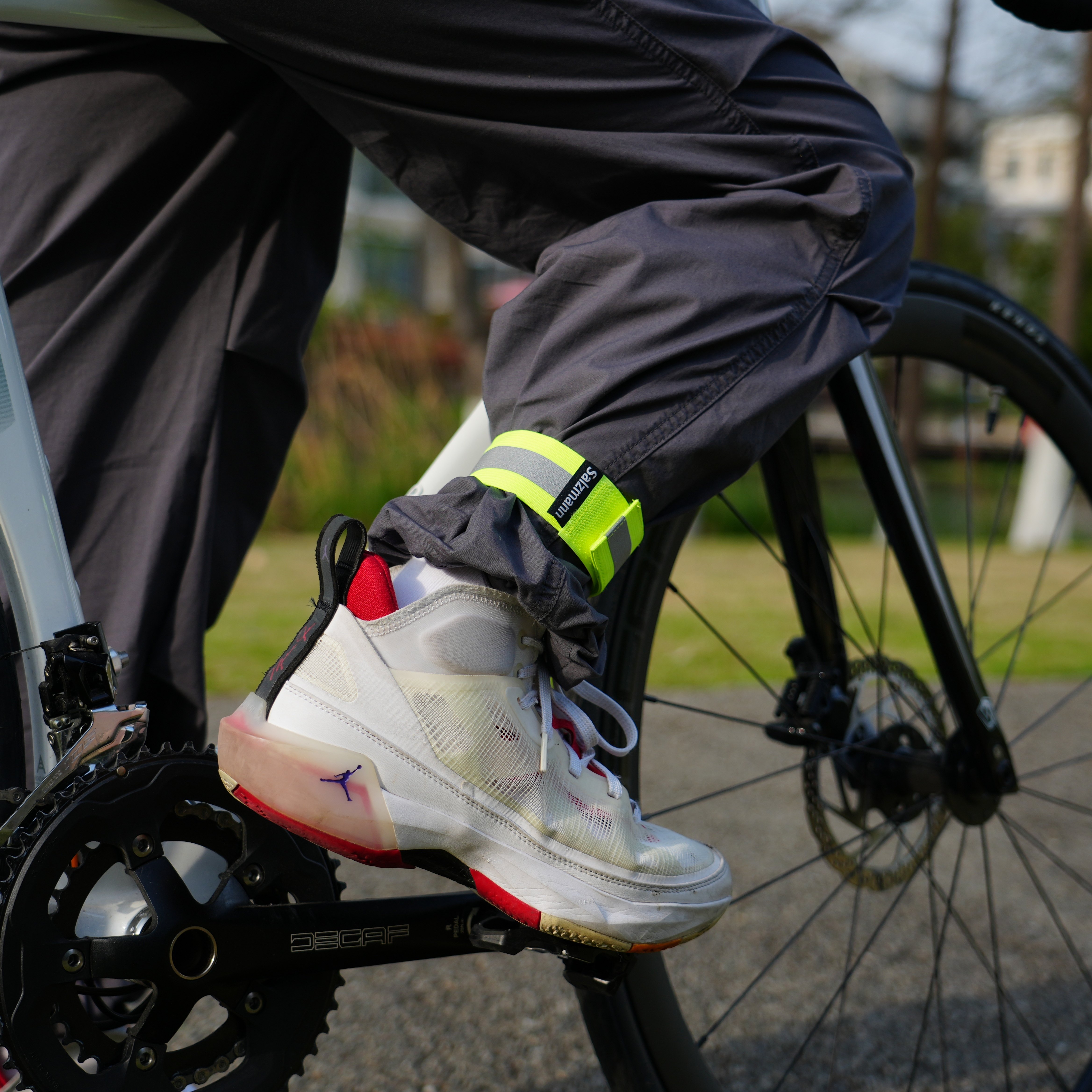 3M小萨反光绑腿束裤带夜跑夜骑弹性松紧带装备荧光黄印刷可定制