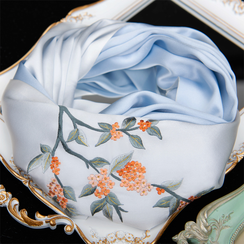 春秋冬刺绣中国风女真丝