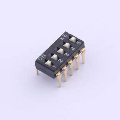 DSIC05LHGET 拨码开关 2.54mm 5位插件高柄拨码开关 - 原装现货