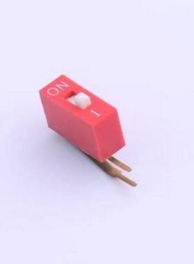DSDA01LHGETR 拨码开关 2.54mm 宽体红色1位弯脚90&deg;拨码开关