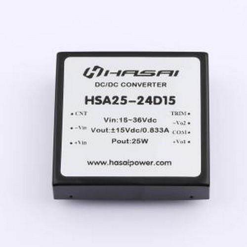 HSA25-24D15 电源模块 DC-DC电源模块Vin=18-36V Vout=&plusmn;15