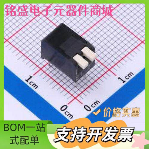 NPH02GK 2.54mm间距 2P琴键式 黑色侧拨开关 插件 拨码开关 原装