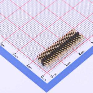 X1321WR-2x21J-C40D18 排针 间距:1.27mm 2x21P 弯插 方针 原装现
