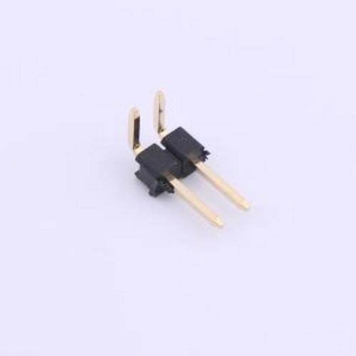 X6511WR-02H-C60D30R2 排针 间距:2.54mm 1x2P 弯插 方针 弯插,P=