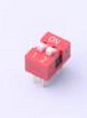 SMQS-02R-TP 拨码开关 间距2.54mm 平拨,凸起式2位拨码开关 - 原