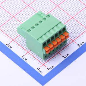 DB2EKD-2.5-6P-GN 插拔式接线端子 2.5mm 1x6P 排数:1 每排P数:6
