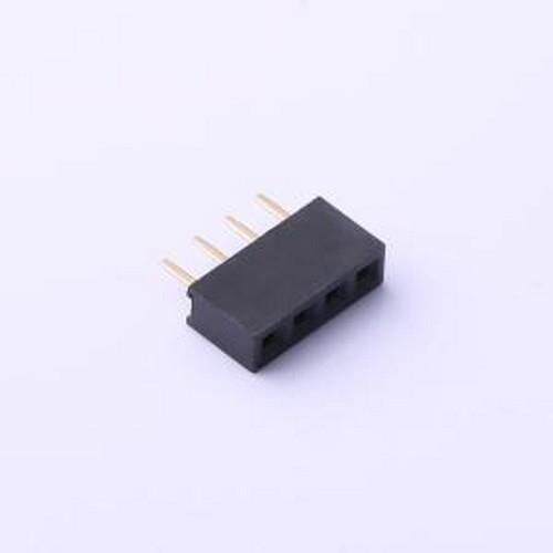 DW200R-11-04-43 排母 间距:2mm 1x4P 直插 插件,P=2mm 原装现货