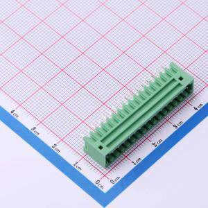 MX2EDGVC-2.54-16P-GN01-Cu-A 插拔式接线端子 2.54mm 排数:1 每