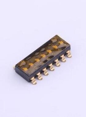 DSIC07TSGET 拨码开关 2.54mm 7位贴片平柄贴膜拨码开关 SMD-14P,