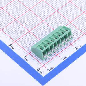 DB125-2.54-8P-GN-S 螺钉式接线端子 2.54mm 1x8P 排数:1 每排P数