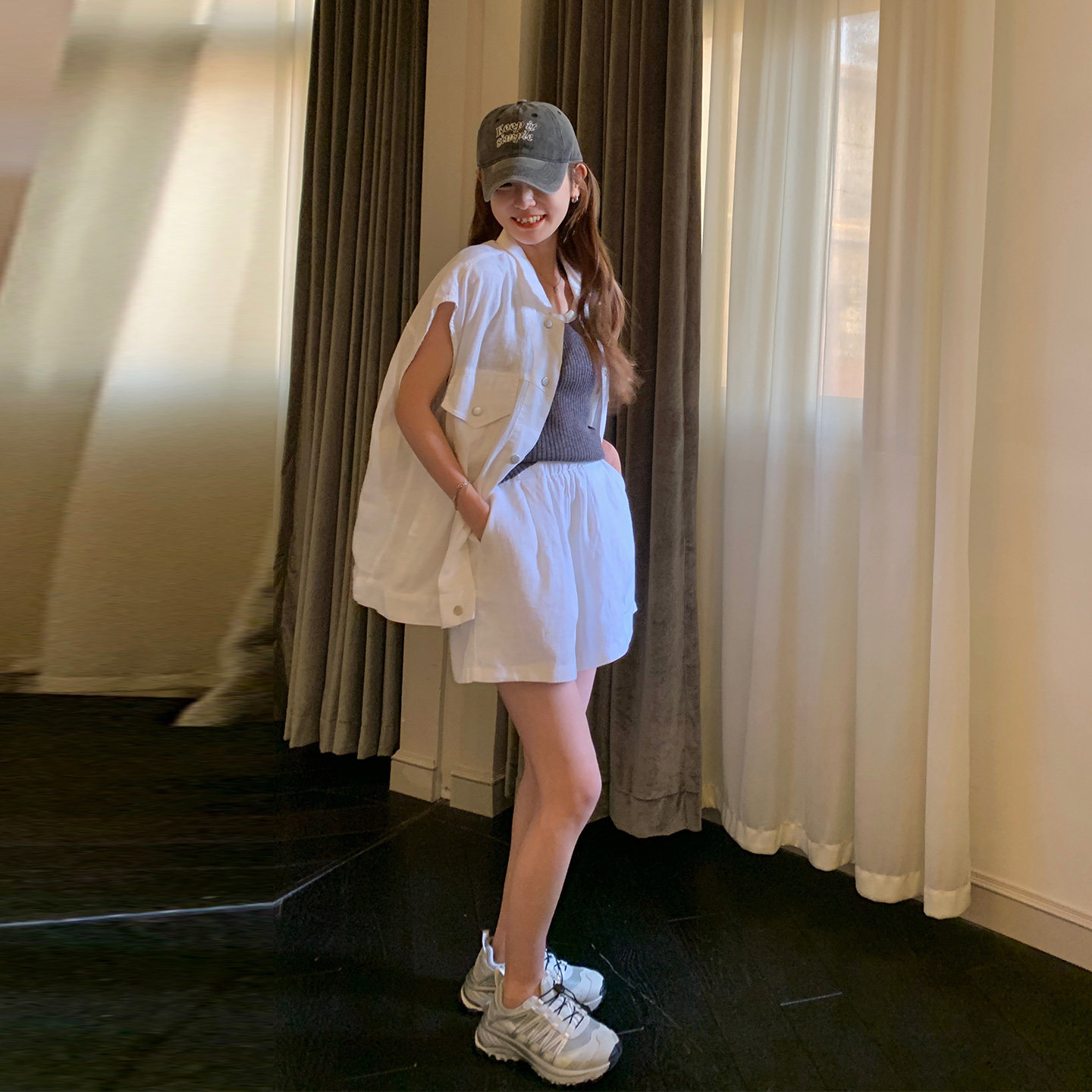 超好看休闲时尚工装套装女2026夏季新款韩版设计感马甲短裤两件套