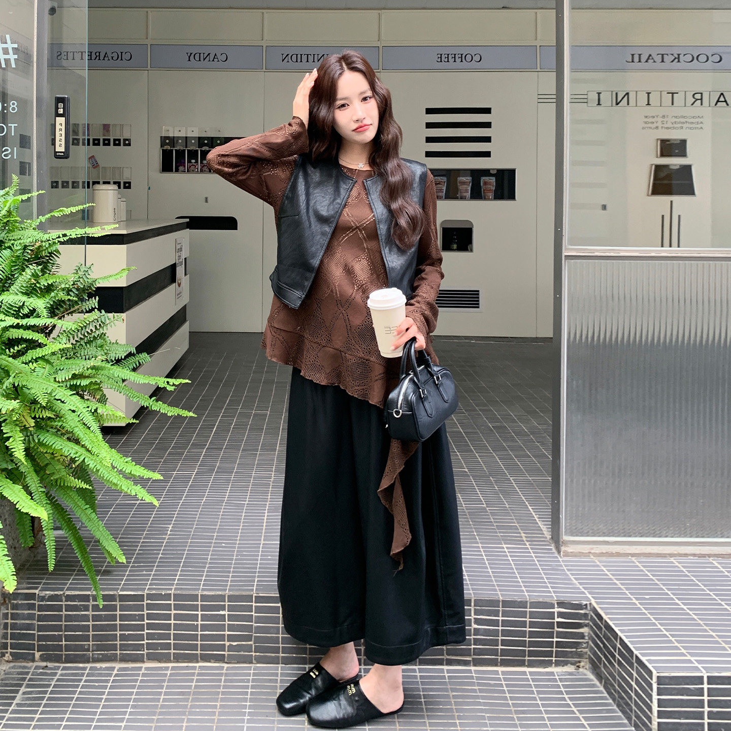 轻熟文艺风马甲三件套女秋季