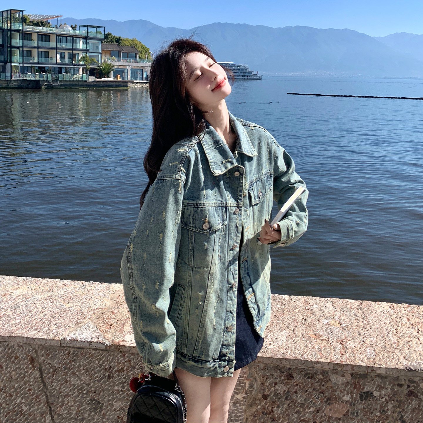 蓝色复古减龄文艺感牛仔外套女2026春新款韩版休闲时尚小个子上衣