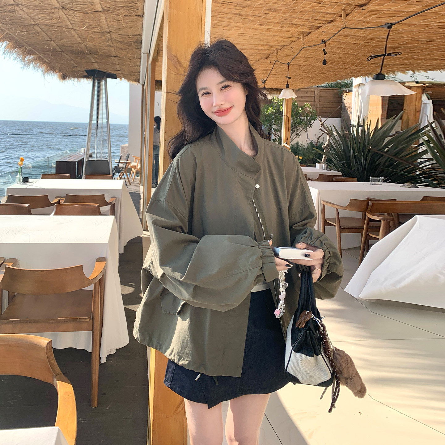 韩系早春小个子时尚设计感工装外套女2026新时髦洋气减龄百搭上衣