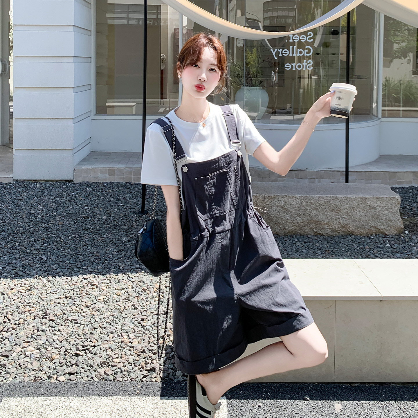 两件背带裙套装女夏季新款设计感
