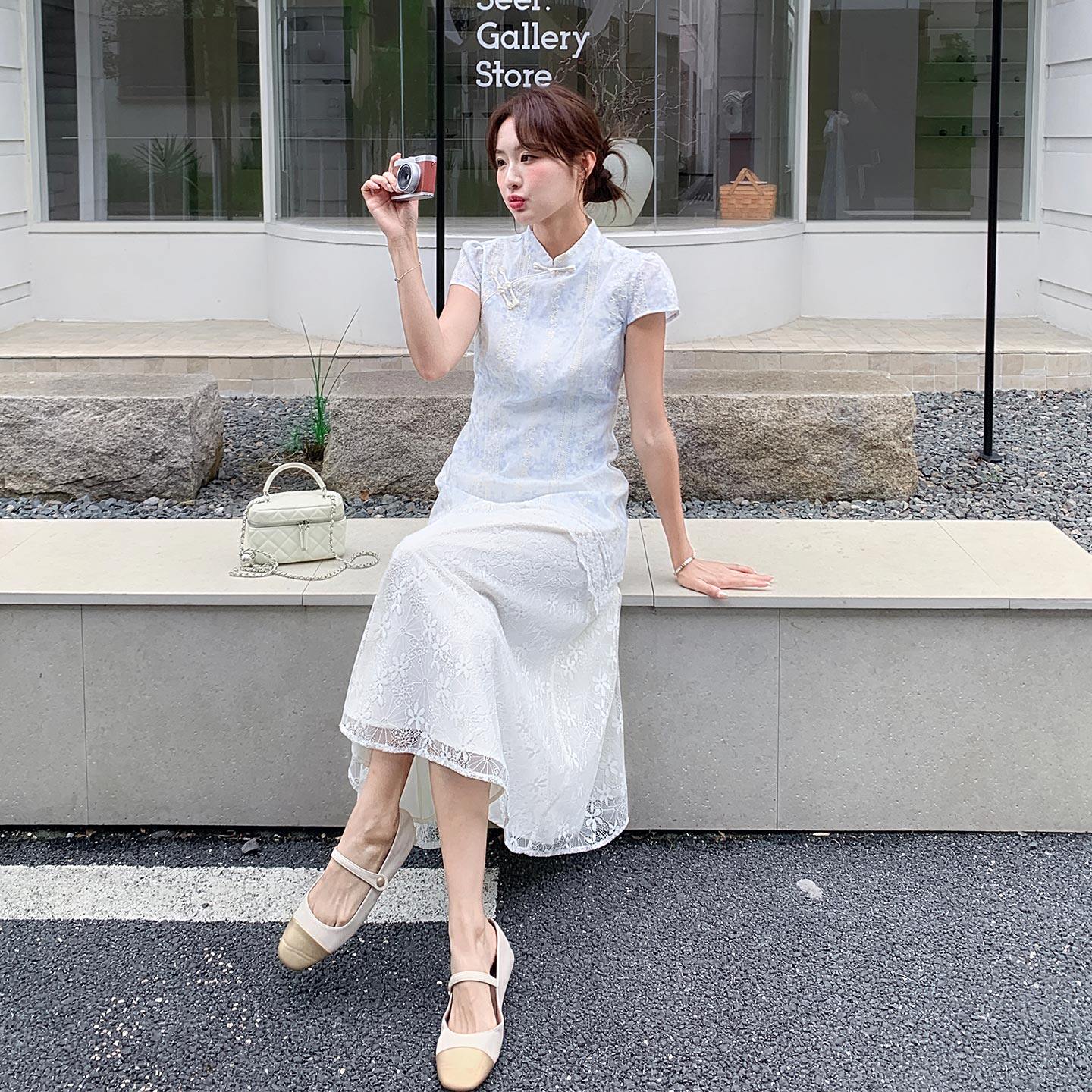 国风温婉典雅气质连衣裙女2026新款夏日新中式高级感假两件旗袍裙