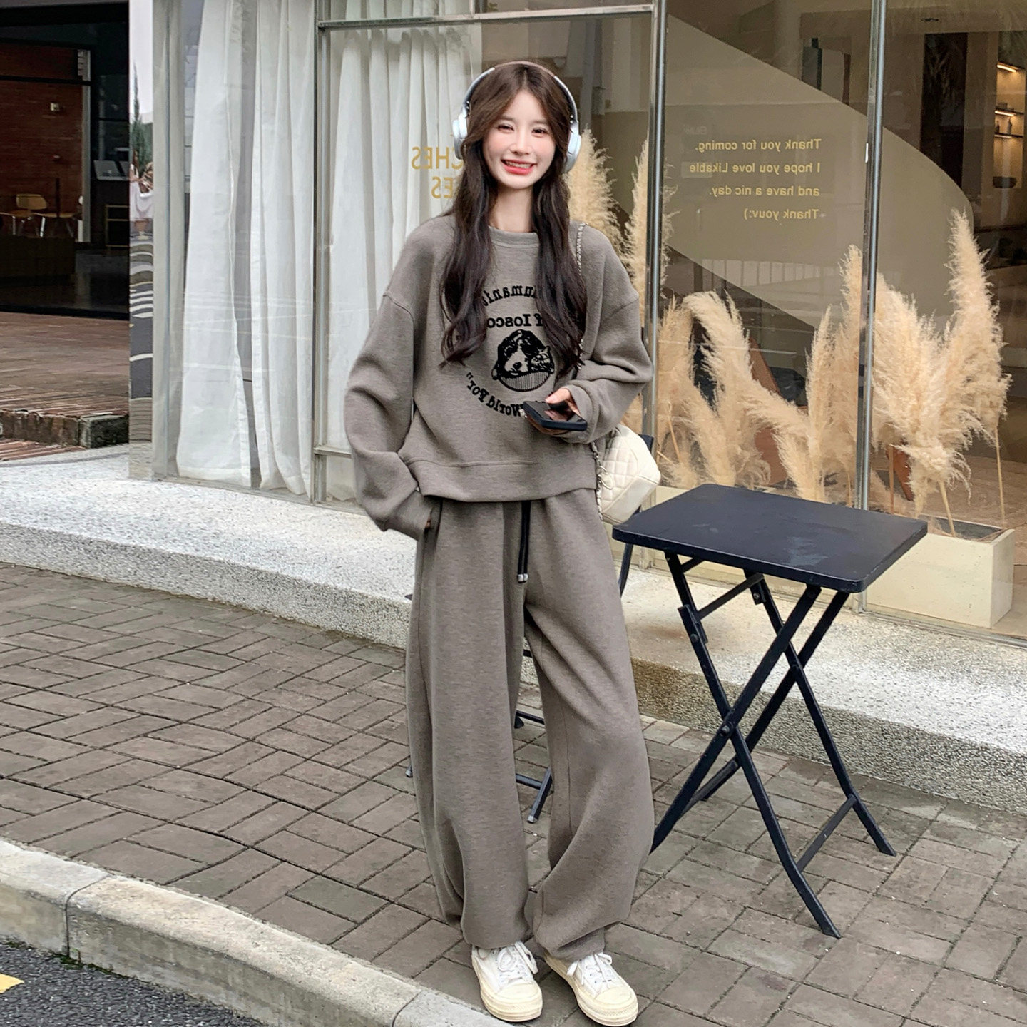慵懒风松弛感套装女秋季卫衣