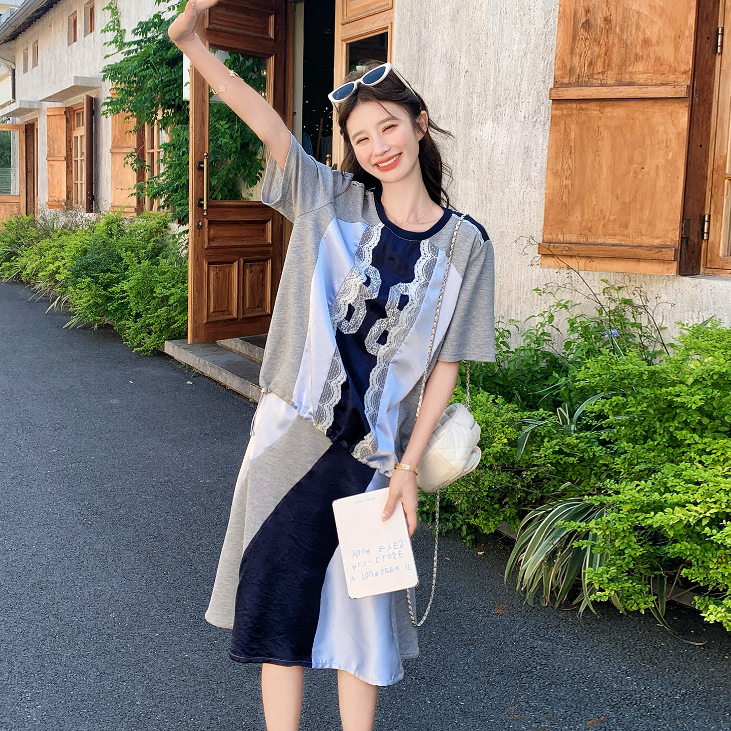 韩系高级感短袖两件套女夏季