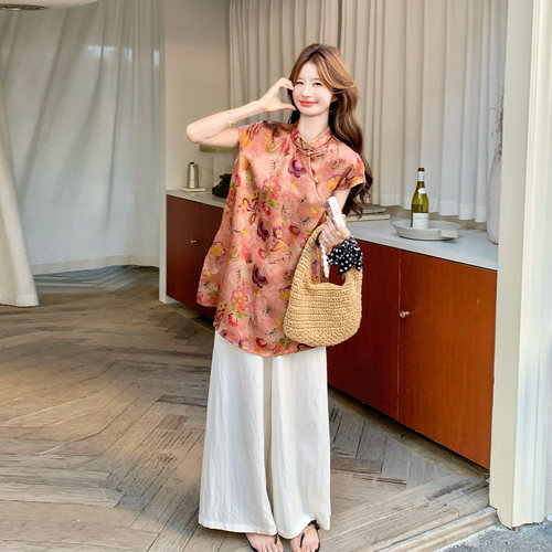 新中式国风印花两件套女夏季
