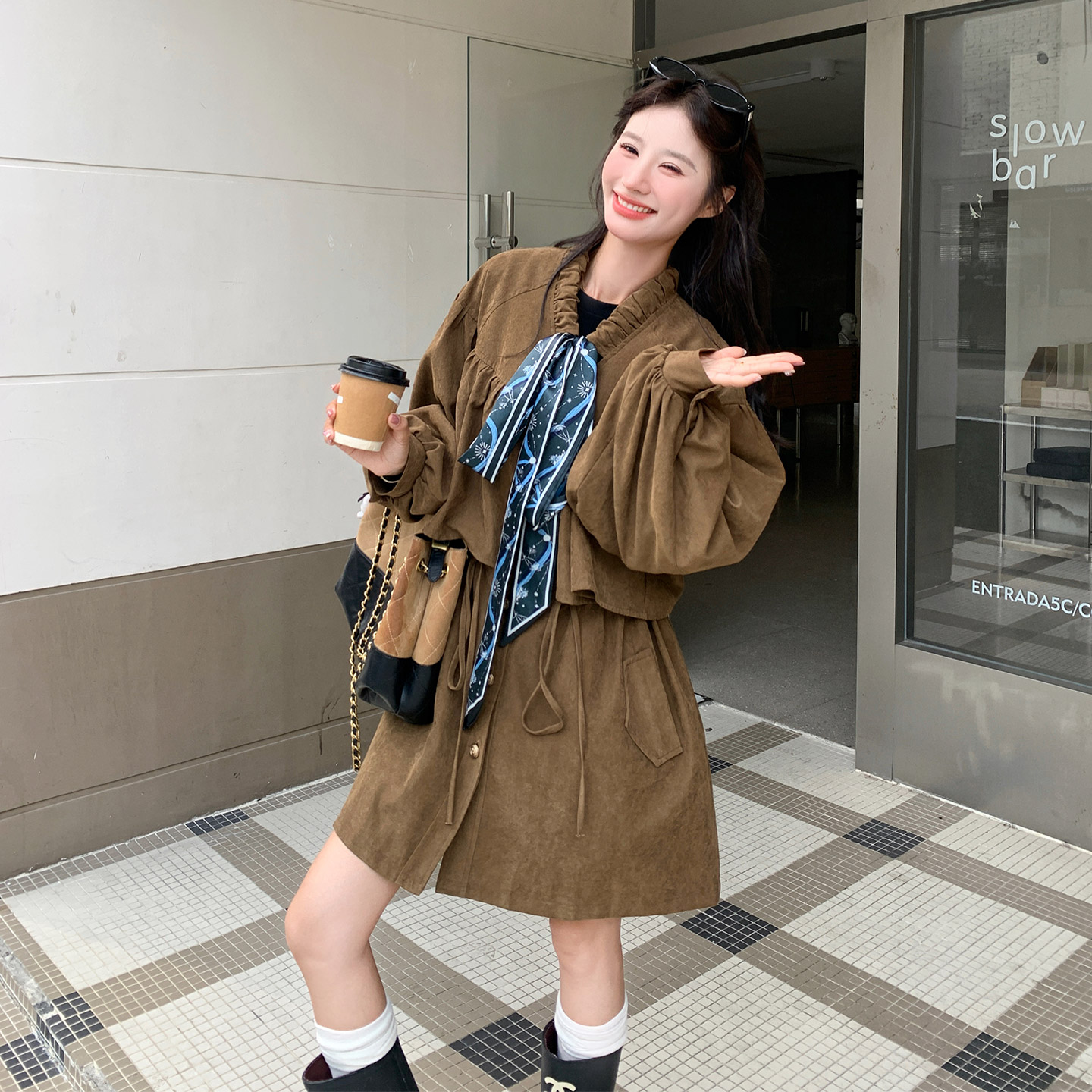 复古洋气时髦感小个子收腰风衣女2026秋季新款轻熟减龄设计感外套