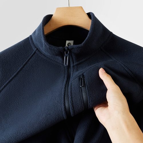 2025秋冬款加厚摇粒绒卫衣立领保暖外套户外男女冲锋衣内胆bj6509