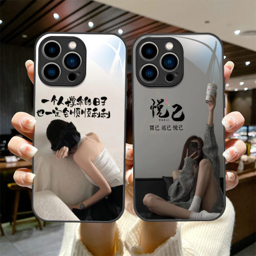 气质女孩背影玻璃壳支持私人定制