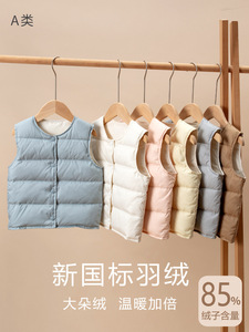 男女童冬款羽绒马甲儿童保暖秋冬新款羽绒背心男女宝宝百搭马夹潮